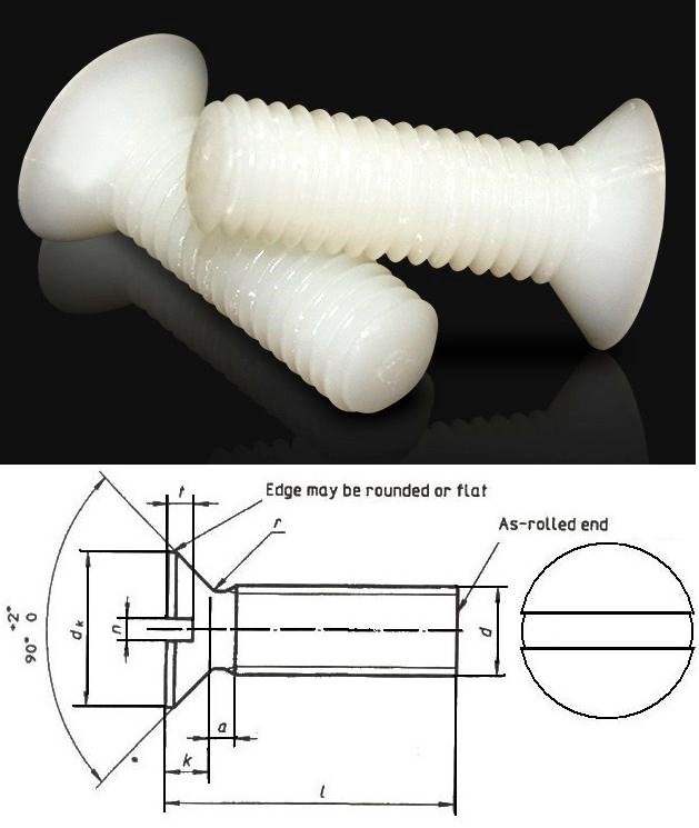 Tornillos Nylon Din963